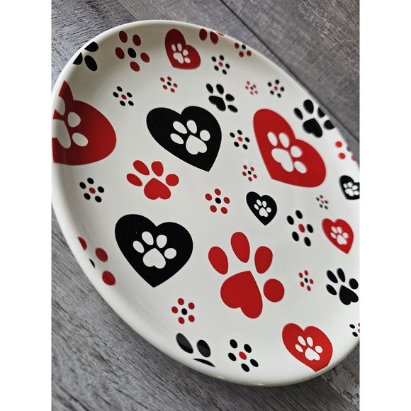 New Temp-tations Seasonal Salad Plates 8" Pawfetti Set of 4 Handpainted - Picture 5 of 15